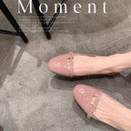Damen Ballerina-Schuhe mit elegantem Riemendesign und modischen Akzenten
