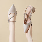 Damen Elegante Slingback-Pumps mit funkelndem Schmuckdetail R&B
