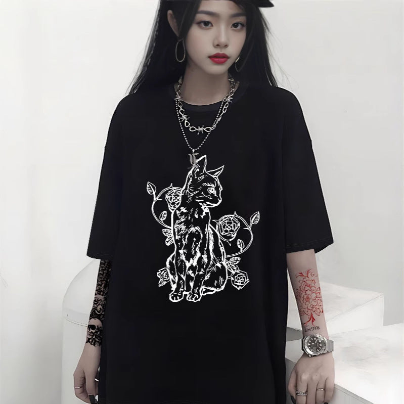 Damen Oversized T-Shirt mit dekorativem Schleifenmotiv R&B