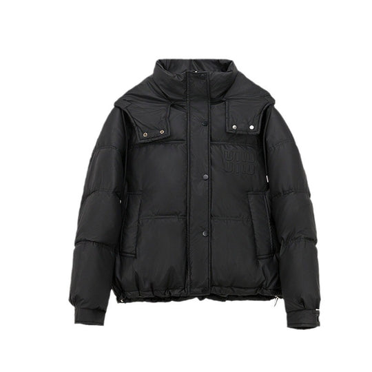 Damen gesteppte Winterjacke mit Kapuze und praktischen Taschen R&B
