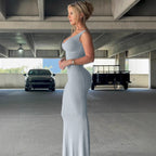 Damen Figurbetontes Maxikleid aus hochwertigem Jerseystoff R&B