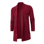 Herren Strickjacke mit offenem Schnitt und praktischen Taschen R&B