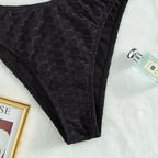 Damen Bikinislip mit modernem Texturmuster R&B