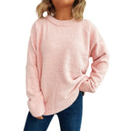 Damen wärmender Strickpullover mit lässigem Schnitt und strukturiertem Design R&B