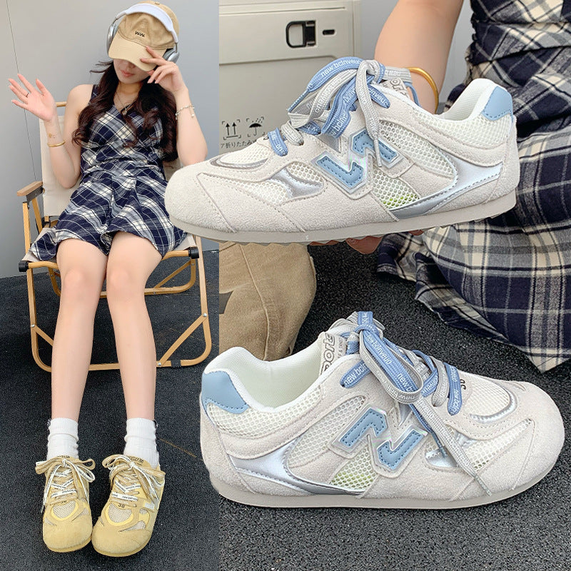 Damen Sportliche Sneakers mit atmungsaktivem Mesh-Obermaterial und rutschfester Sohle R&B
