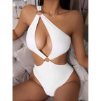 Damen Cut-Out Badeanzug mit modischem Ringdetail und figurformendem Schnitt R&B