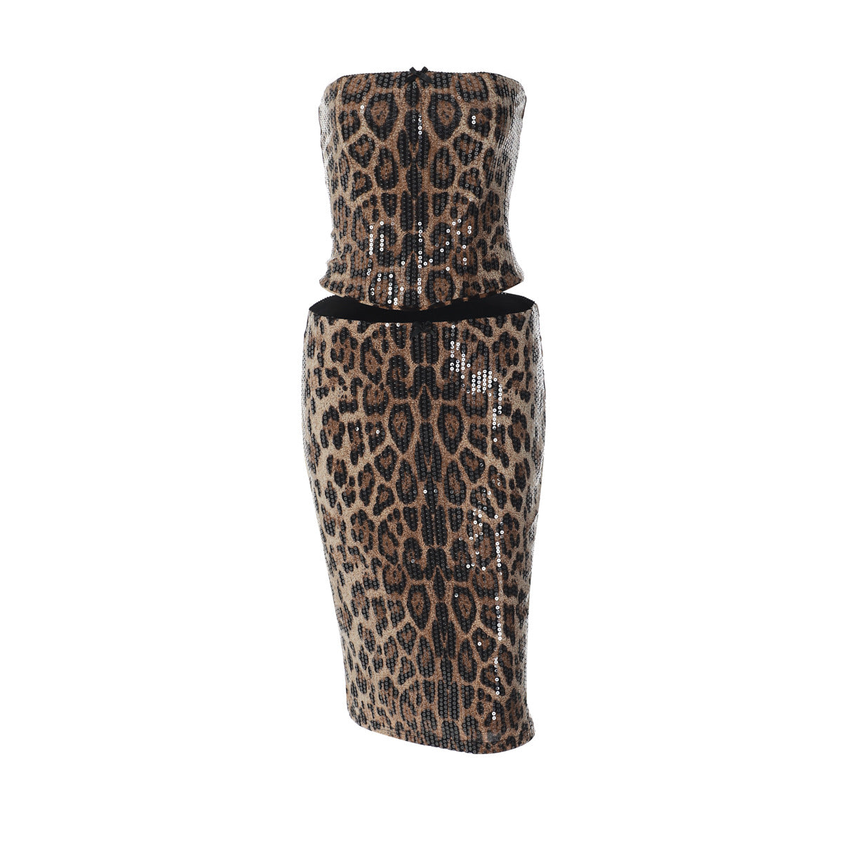 Damen Abendkleid mit trendigem Tiermotiv und Funkeleffekten R&B