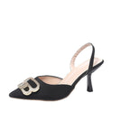 Damen Slingback Pumps mit elegantem Schmuckdetail R&B