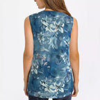 Damen Ärmelloses Blusenshirt mit floralem Print und atmungsaktivem Material R&B