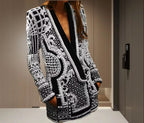 Damen Elegante Strickjacke mit funkelndem Perlenbesatz R&B