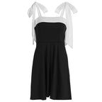 Damen modisches Sommerkleid mit Schleifen-Trägern und schmeichelndem Schnitt R&B