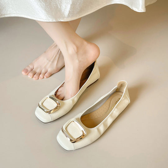 Damen Ballerinas mit eleganter Schnallenakzent R&B