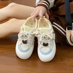 Damen Modische Sneaker mit elastischen Schnürsenkeln und geschäumter Sohle R&B