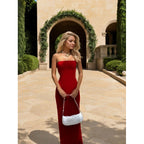 Damen Langarm-Maxikleid mit schmaler Silhouette R&B