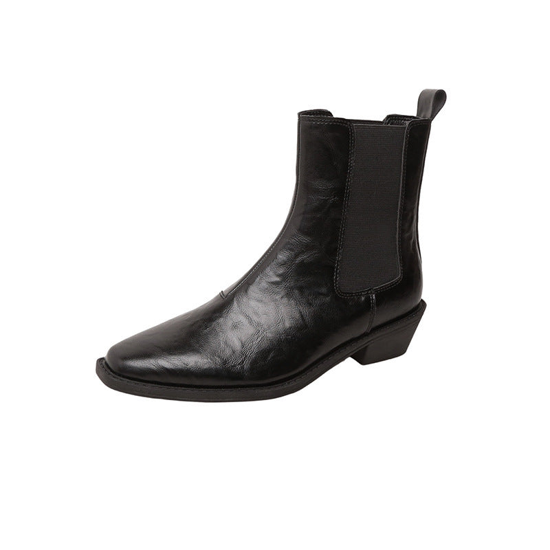 Damen Chelsea Boots mit elastischen Seiteneinsätzen und weicher Lederoberfläche