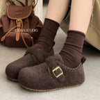 Damen Filzclogs mit dekorativem Schnallenverschluss R&B