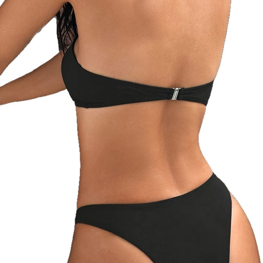 Damen Triangel-Bikini mit modischem Ringdetail und rücksichtsvoller Schnittführung R&B