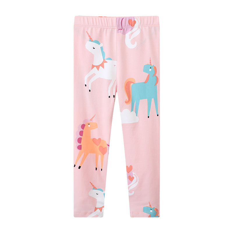 Mädchen Leggings mit bunten Einhorn-Designs R&B