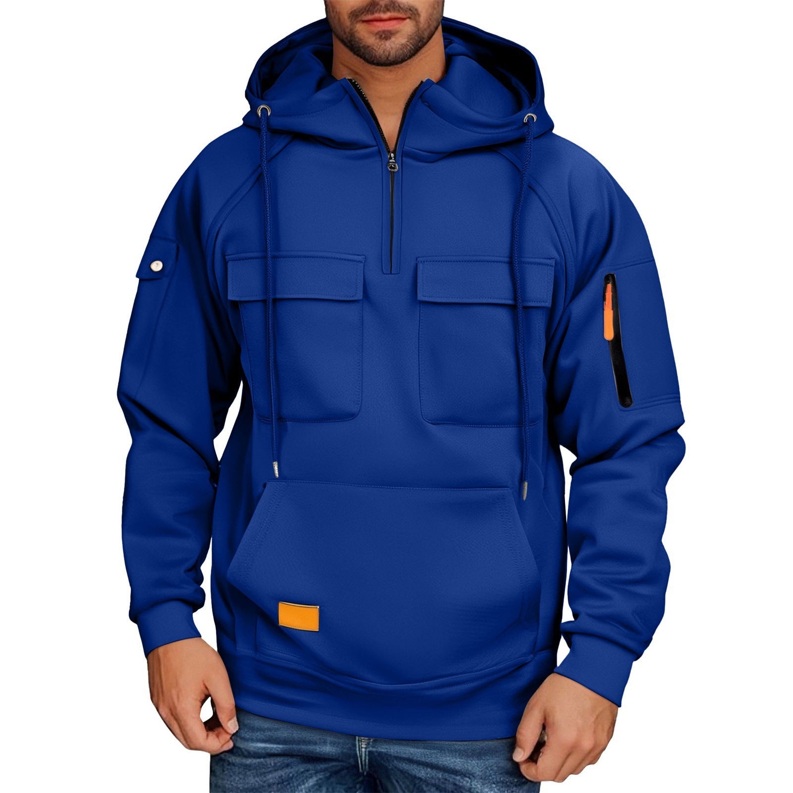 Herren Alltags-Hoodie mit praktischen Taschen R&B