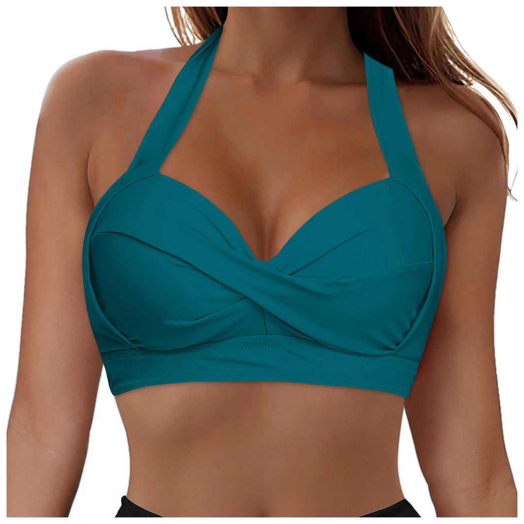 Damen Modisches Bikinioberteil mit Wickeldesign R&B