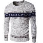 Herren modischer Strickpullover mit grafischem Muster R&B