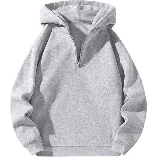 Herren sportlicher Kapuzenpullover mit halbem Reißverschluss R&B