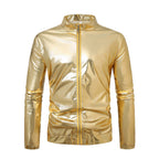 Herren nan ultraleichte reflektierende Windjacke mit Stehkragen und durchgehendem Reißverschluss R&B