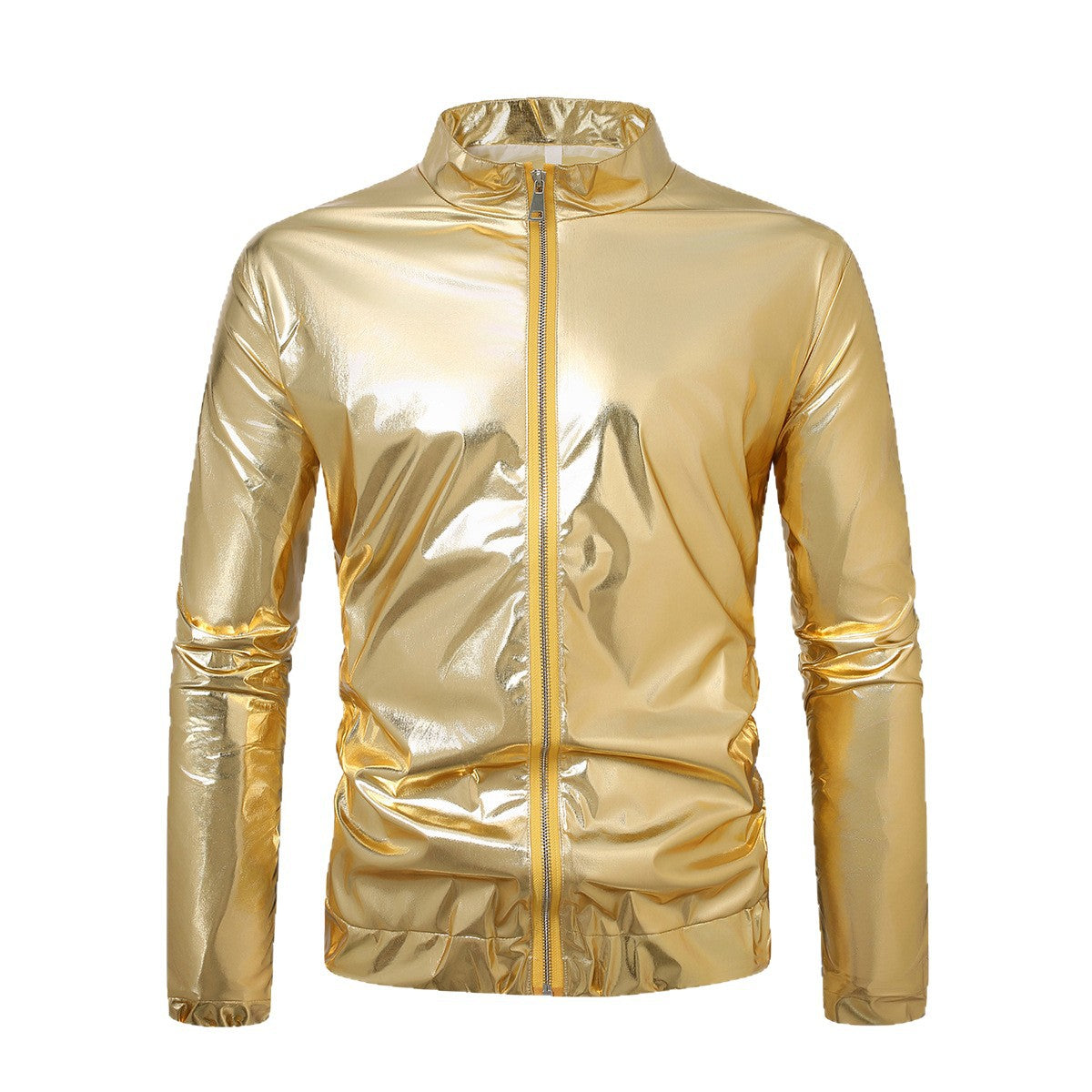 Herren nan ultraleichte reflektierende Windjacke mit Stehkragen und durchgehendem Reißverschluss R&B