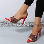 Damen High-Heels mit funkelnder Applikation und elegantem Riemendesign R&B
