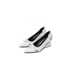 Damen elegante High Heel Ballerinas mit glänzender Oberfläche und Rüschendetail R&B