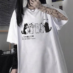 Damen T-Shirt mit künstlerischem Totenkopf-Motiv und lässigem Schnitt R&B
