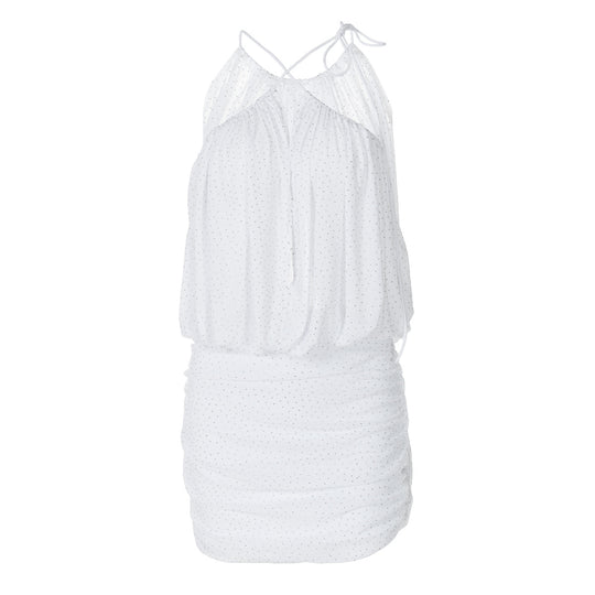 Damen Minikleid mit tiefem V-Ausschnitt und filigraner Drapierung R&B
