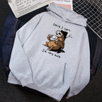 Damen Kapuzensweater mit niedlichem Tiermotiv und verspieltem Spruch