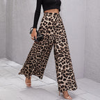 Damen Weitbeinige Hose im trendigen Leopardenmuster