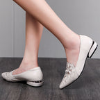 Damen elegante spitze Slingbacks mit filigranem Dekor R&B