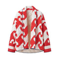 Damen gesteppte Jacke mit modernem Grafikdesign und offenem Schnitt R&B