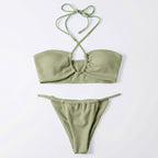 Damen Stylish gefütterter Bikini mit Cross-Back-Trägern