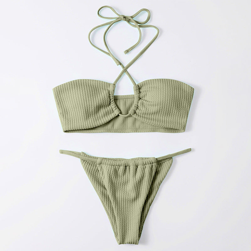 Damen Stylish gefütterter Bikini mit Cross-Back-Trägern