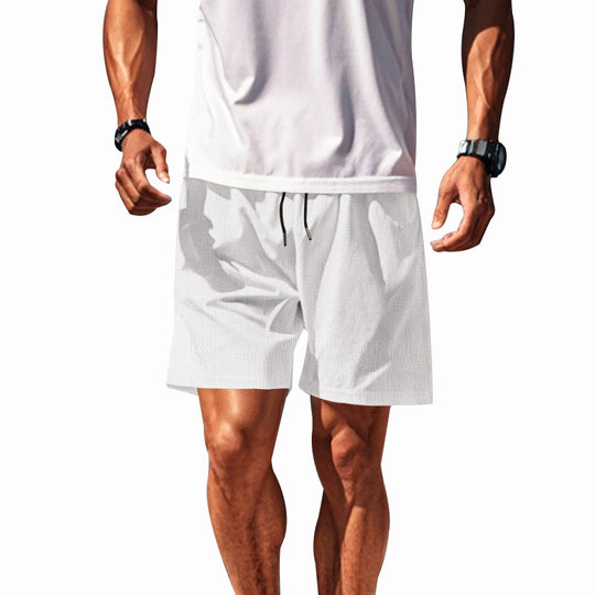 Herren nan zweilagige Badeshorts mit integrierter Kompressions-Innenhose und versteckter Handytasche R&B