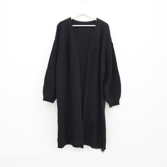 Damen Grober Strickcardigan mit offenem Schnitt und bequemen Ärmelabschlüssen R&B