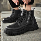 Damen Stiefeletten mit robustem Profil und seitlichem Reißverschluss