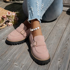 Damen Mokassin-Schuhe mit eleganter Verzierung und robuster Sohle R&B
