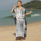 Damen luftiger Strandkaftan mit asymmetrischem Schnitt R&B