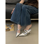 Damen Slingback-Pumps mit elegantem transparentem Riemendesign R&B