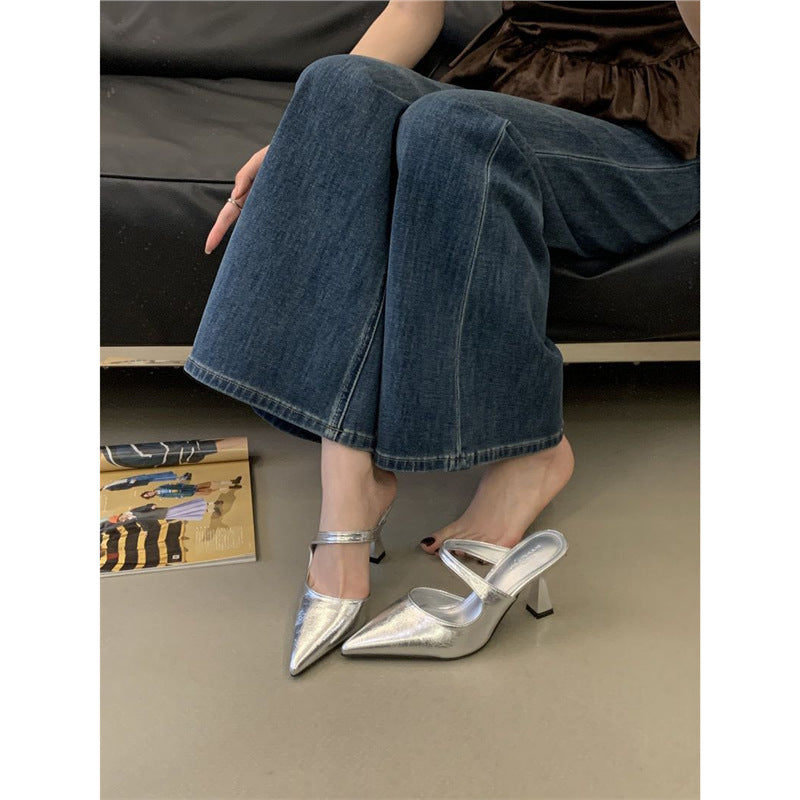 Damen Slingback-Pumps mit elegantem transparentem Riemendesign R&B