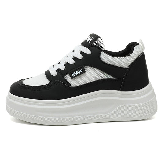 Damen Modische Sneaker mit erhöhtem Plateau und atmungsaktivem Mesh-R&B