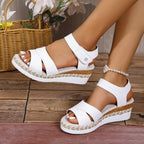 Damen modische Sandalen mit elastischen Riemen und bequemer EVA-Sohle R&B