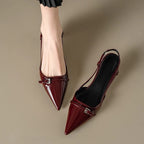 Damen Slingback Pumps mit elegantem Spitzen-Design R&B