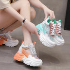 Damen sportliche Sneakers mit hochflexibler Sohle und modischen Glitzerdetails R&B