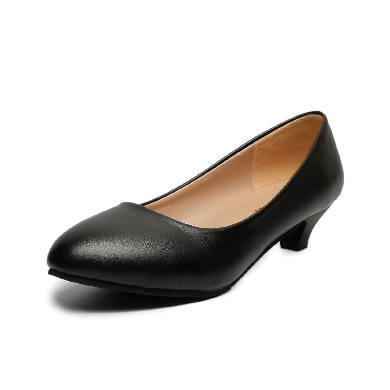 Damen nan spitz zulaufende Pumps in Hochglanz-Lackoptik mit niedrigem konischem Absatz gepolstertem Komfortfußbett und weichem Innenfutter R&B
